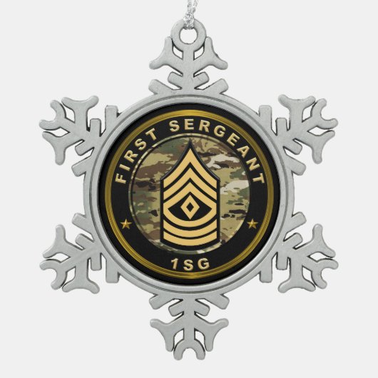 Ornement Flocon De Neige First Sergeant 1SG (Devant)