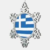Ornement Flocon De Neige Flag de Greece (Vue impression)