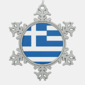 Ornement Flocon De Neige Flag de Greece (Devant)