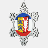 Ornement Flocon De Neige Flag Schleswig-Holstein Snowflake Pewter Christmas (Vue impression)