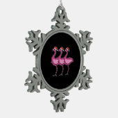 Ornement Flocon De Neige Flamant rose Noël (Gauche)