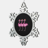Ornement Flocon De Neige Flamant rose Noël (Vue impression)