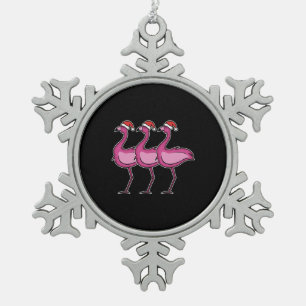 Ornement Flocon De Neige Flamant rose Noël