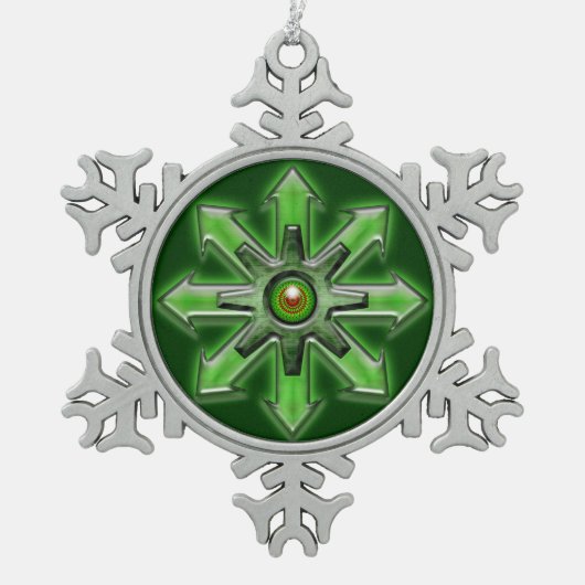 Ornement Flocon De Neige Flèches de chaos - vert (Devant)