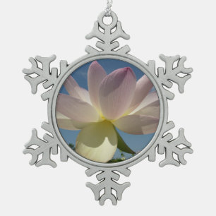 Ornement Flocon De Neige Fleur de lotus et ciel bleu II