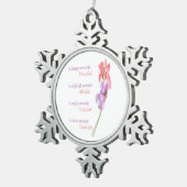 Ornement Flocon De Neige Fleur de pois doux Inspiration Chercher Dieu (Vue impression)