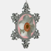 Ornement Flocon De Neige Fleur de printemps de jonquille rose (Gauche)