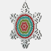 Ornement Flocon De Neige Fleur mandalaic hypnotique (Vue impression)
