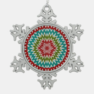 Ornement Flocon De Neige Fleur mandalaic hypnotique