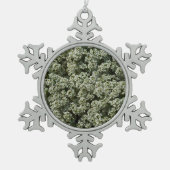 Ornement Flocon De Neige Fleurs d'Alyssum doux Floral blanc (Devant)