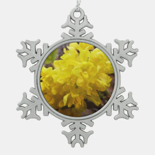 Ornement Flocon De Neige Fleurs de raisins de l'Oregon Fleurs sauvages jaun