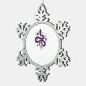 Ornement Flocon De Neige Fleurs de serpent Whimsigoth Classic (Vue impression)