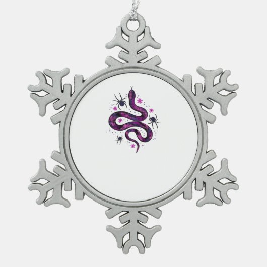 Ornement Flocon De Neige Fleurs de serpent Whimsigoth Classic (Devant)