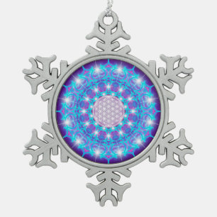 Ornement Flocon De Neige FLEURS DE VIE/Blume des Lebens Stars Mandala