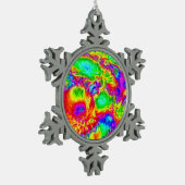 Ornement Flocon De Neige fleurs psychédéliques 2 (Gauche)