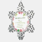 Ornement Flocon De Neige Fleurs religieuses du 20e anniversaire du Mariage (Vue impression)
