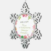 Ornement Flocon De Neige Fleurs religieuses du 50e anniversaire du Mariage (Vue impression)