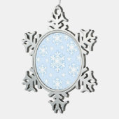 Ornement Flocon De Neige Flocon de neige (bleu) (Vue impression)