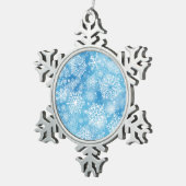 Ornement Flocon De Neige Flocon de neige bleu (Vue impression)