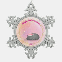 Flocon de neige de Noël de bébé 2025 - Hippopotame