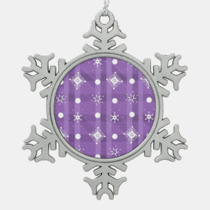 Ornement Flocon De Neige Flocons de neige simples motif carreaux violet