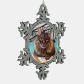 Ornement Flocon De Neige Fluffy Chat Ornament (Gauche)