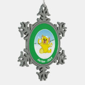Ornement Flocon De Neige Fluffy jaune (Gauche)