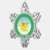 Ornement Flocon De Neige Fluffy jaune (Vue impression)