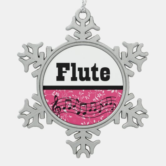 Ornement Flocon De Neige Flute Music Band Cadeau (Devant)