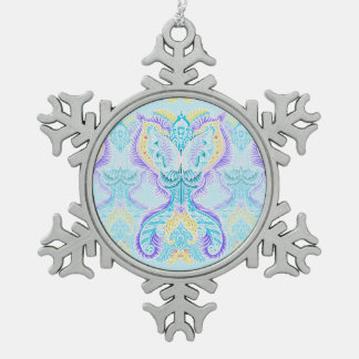 Ornement Flocon De Neige Flux céleste de papillon