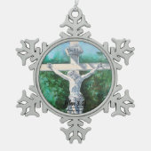 Ornement Flocon De Neige Foi moderne Jean 3:16 (Devant)