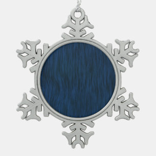 Ornement Flocon De Neige Fond à l'aspect de bois brut Grain Bleu foncé