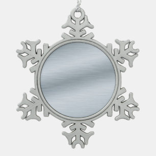 Ornement Flocon De Neige Fond d'art au look argent brossé