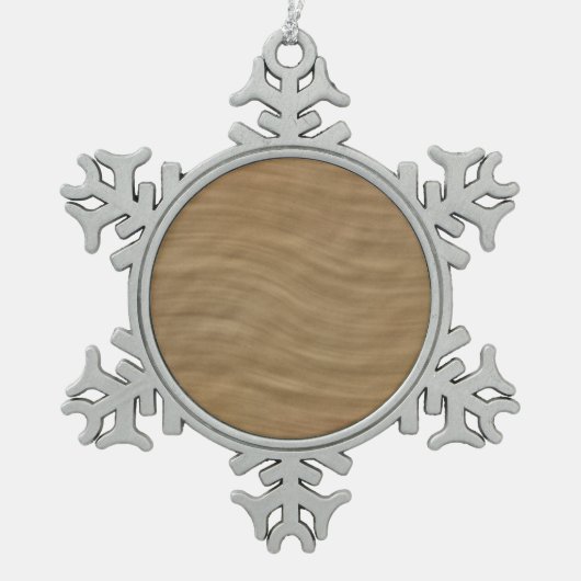 Ornement Flocon De Neige Fond d'aspect grès à teinte bronzée naturelle (Devant)