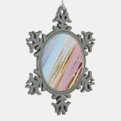 Ornement Flocon De Neige Fond rose texturé (Gauche)