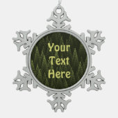 Ornement Flocon De Neige Forêt de conifères fractale (Devant)