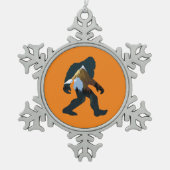 Ornement Flocon De Neige Forêt de nuit Bigfoot (Devant)