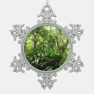 Ornement Flocon De Neige Forêt de pluie dominicaine I Nature verte tropical