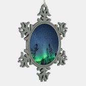 Ornement Flocon De Neige Forêt Northern Lights (Gauche)