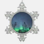 Ornement Flocon De Neige Forêt Northern Lights (Devant)