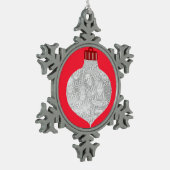 Ornement Flocon De Neige Forme d'ampoule pour le rouge photo (Gauche)