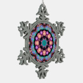 Ornement Flocon De Neige Fractal Mandala Floral Psychedelic (Gauche)