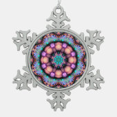 Ornement Flocon De Neige Fractal Mandala Floral Psychedelic (Devant)