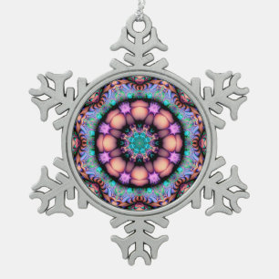 Ornement Flocon De Neige Fractal Mandala Floral Psychedelic