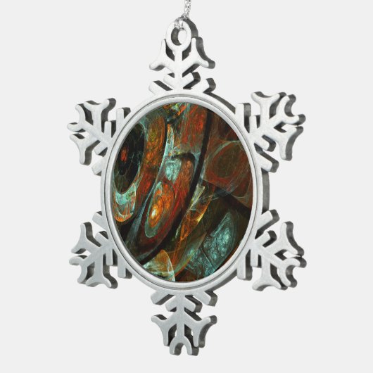 Ornement Flocon De Neige Fractionner l'art Abstrait (Vue impression)