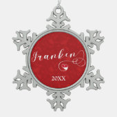 Ornement Flocon De Neige Franken, Franconia Drapeau Coeur, Franconien (Devant)