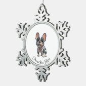Ornement Flocon De Neige French Bulldog (Vue impression)