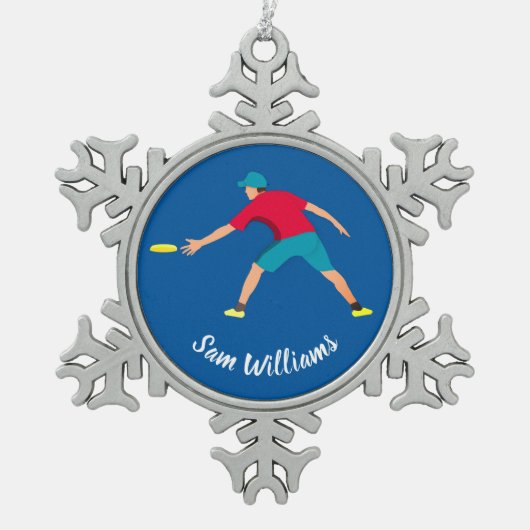 Ornement Flocon De Neige Frisbee ultime (Devant)