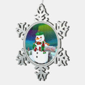 Ornement Flocon De Neige Frosty Town Christmas ART (Vue impression)