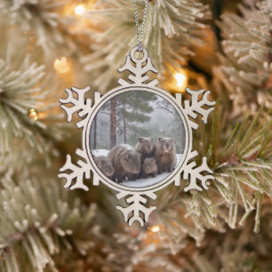 Ornement Flocon De Neige Frozen Burrow : famille australienne Wombat